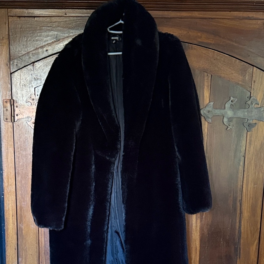 Missguided Black Faux Fur Jacket